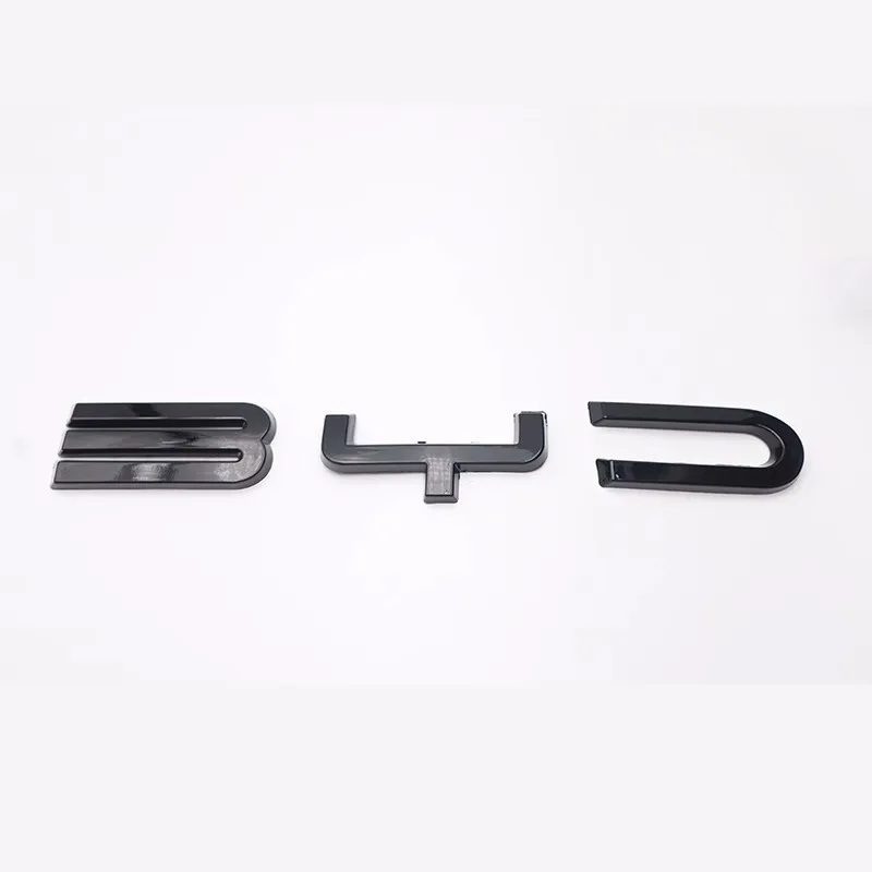 Для модификации логотипа BYD Dolphin Черная передняя сетчатая неразрушающая клейкая наклейка для BYD ATTO 3 юаня 1 шт.