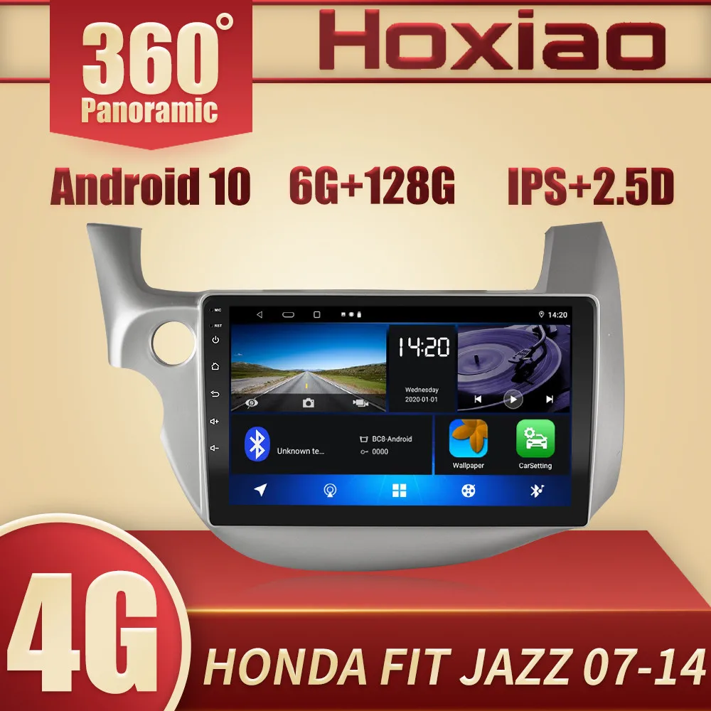 6 ГБ + 128 ГБ Android 10 2 din IPS DSP Для HONDA FIT JAZZ 2007-2014 Автомобильный радио Мультимедийный видеоплеер 360 панорамный люк в крыше