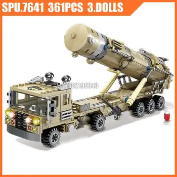 84078 361 шт. Военный армейский грузовик с баллистической ракетой Df-41, 3 куклы, Оружейный мальчик, строительные блоки, Игрушечный кирпич