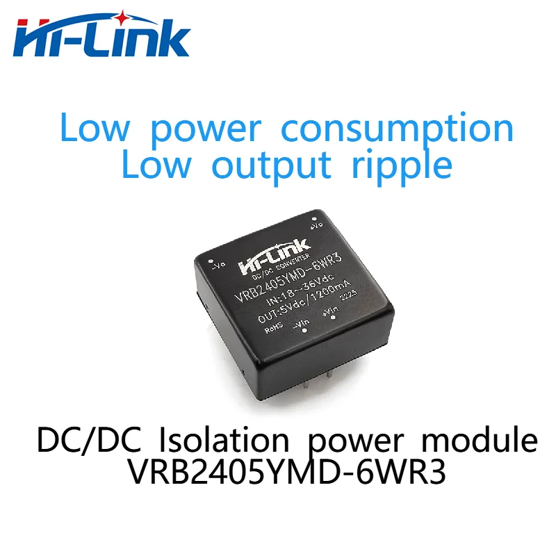 Модуль питания Hi-Link VRB2405YMD-6WR3 5V 6W 1200mA с высокой эффективностью и низкой выходной пульсацией