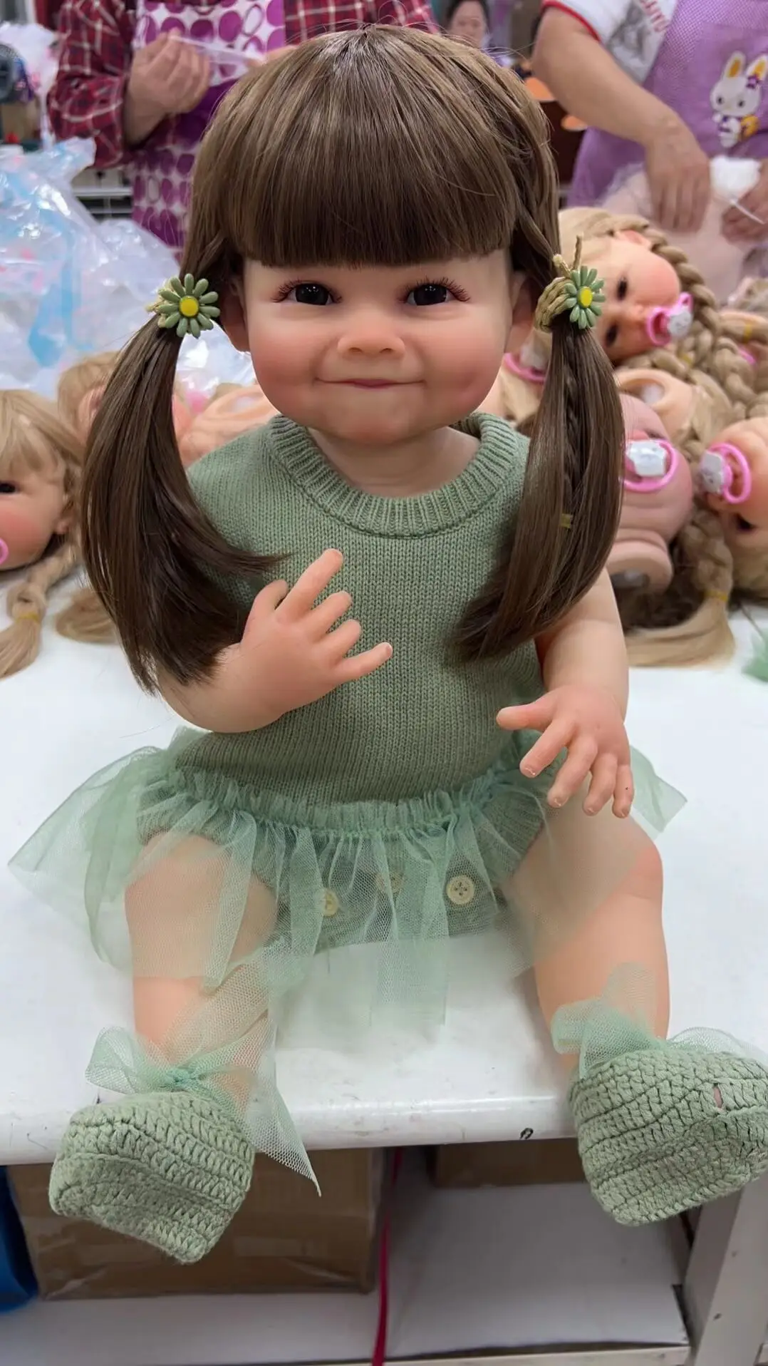 NPK 55 см Мягкая Силиконовая кукла Reborn для малышей Raya, реалистичная, мягкая на ощупь, высококачественная кукла, подарки для детей