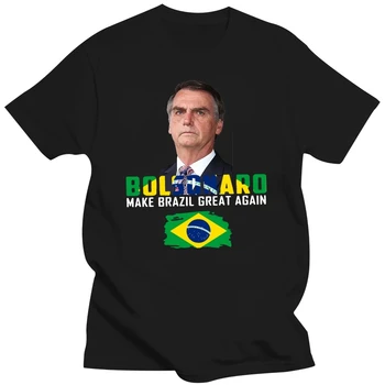 Bolsonaro 2018 para presidencia do Brasil, черная футболка, размер S-3XL