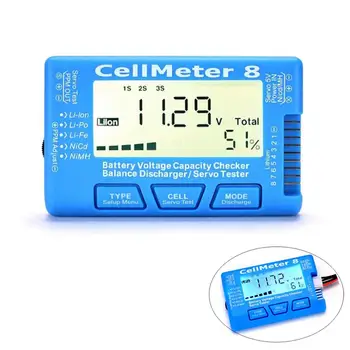 CellMeter-8 RC CellMeter ЖК-Цифровой Измеритель Емкости Аккумулятора LiPo Li-lon NiMH CellMeter 8 Оптовая Проверка CellMeter