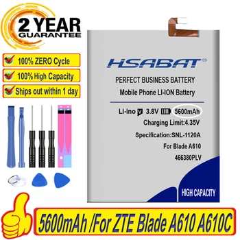 HSABAT 100% Новый 5600 мАч 466380PLV Аккумулятор для ZTE Blade A610 A610C A610T BA610C BA610T бесплатная доставка в пределах номера отслеживания