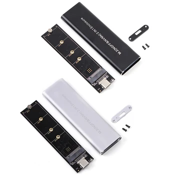 M.2 NVME SSD к Корпусу USB 3.1 с Двойным Протоколом 10 Гбит/с M2 NVMe Box PCIe NGFF Адаптер Корпуса SATA M2 NVMe с OTG-Кабелем для M2 SSD 5
