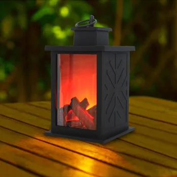 moonlux Винтажная Горящая каминная лампа Домашний фонарь Садовая светодиодная подсветка для вечеринки на лужайке