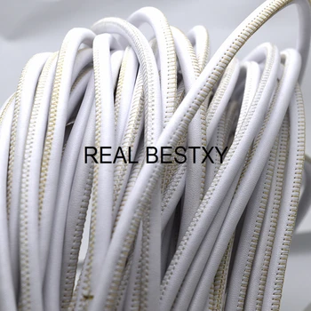 REAL BESTXY 1 м/лот 5 мм Оптовая продажа ювелирных аксессуаров Белые Швейные Круглые шнуры из искусственной кожи для изготовления ожерелий вязальный шнур