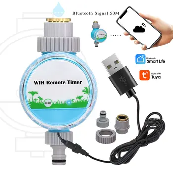 Tuya Wifi Bluetooth-совместимый таймер подачи воды в сад, умный контроллер полива, пульт дистанционного управления мобильным телефоном, оросительный клапан для крана