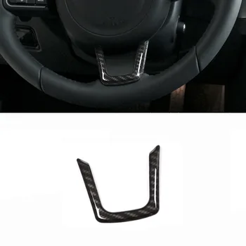 Автомобильный Стайлинг Из углеродного волокна ABS Рулевое Колесо U-Образного Типа, Чехлы, декоративная рамка, Наклейки для Jaguar XF XFL XE Серии F-PACE