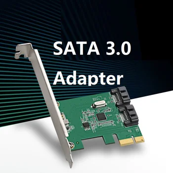 Адаптер PCI-E для SATA 3.0 6 Гбит/с 2 * платы RAID-контроллера расширения SATA