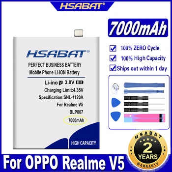 Аккумулятор HSABAT BLP807 емкостью 7000 мАч для аккумуляторов OPPO Realme V5 0