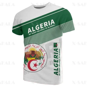 Алжир, страна Мозамбик, Южная Африка, высококачественная футболка из молочного волокна с 3D-принтом, мужские женские повседневные топы с круглым вырезом-2