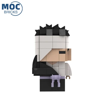 Анимационный фильм MOC Brickheadz Dark Organization Leader Character Set Самодельная модель, собранные строительные блоки, детские игрушки
