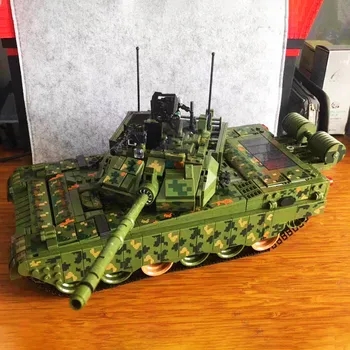 Военная серия Type99 Основное Сражение Военный Танк DIY Строительные Блоки 3D Модель Микро Кирпичи Игрушки для Детских Рождественских Подарков Без коробки