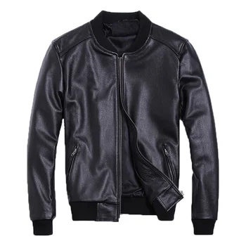 высококачественное новое роскошное пальто из натуральной кожи настоящего классического мужчины 2023 года, мужская куртка из мягкой воловьей кожи A1 jacket.baseball jackets.fashion s