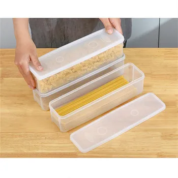 Герметичная коробка для сухих спагетти в японском стиле, герметичная банка для макарон, коробка для спагетти, пластиковый ящик для хранения фруктов В кухонном холодильнике