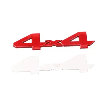 Глянцевый красный значок 4x4, эмблема багажника автомобиля на задней двери, наклейка на автомобильные аксессуары Tundra 4Runner Tacoma