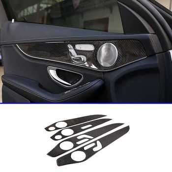 Для Mercedes Benz C class W205 GLC 2014-2020 Отделка внутренней двери Отделка панели Автомобильные аксессуары
