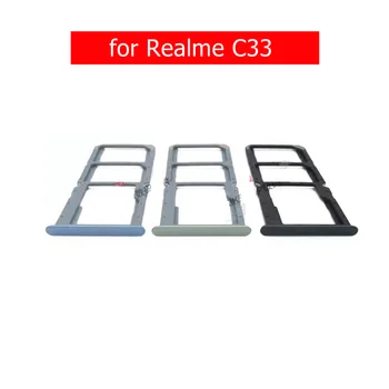 для Realme C33 Держатель лотка для карт памяти Слот для SIM-карты Micro SD Держатель адаптера Запасные Части для ремонта