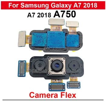 Для Samsung Galaxy A7 2018 A750 Задняя Основная камера 24 МП + 5 Мп + 8 Мп Задняя камера, Модуль Гибкого кабеля, Запчасти для ремонта