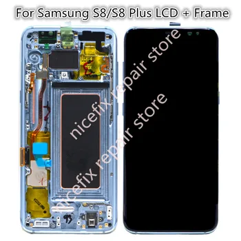 Для Samsung S8 ЖК-дисплей с Заменой рамки для SAMSUNG Galaxy S8 Plus ЖК-дисплей G955 S8 G950 G950F Дисплей ЖК-сенсорный Экран Дигитайзер