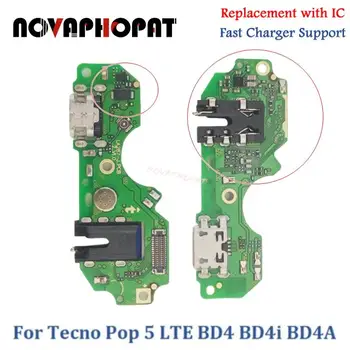 Для Tecno Pop 5 LTE BD4 BD4A BD4i USB Док-Станция Зарядное Устройство Порт Штекер Аудиоразъем Для наушников Микрофон Плата Для Зарядки Микрофона С IC