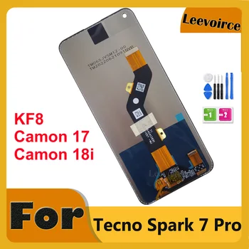 Для Tecno Spark 7 Pro KF8 Дисплей С Сенсорным Экраном Camon 17 18i CG6 CG6j Полная Сборка ЖК-экран Дигитайзер Запасные Части