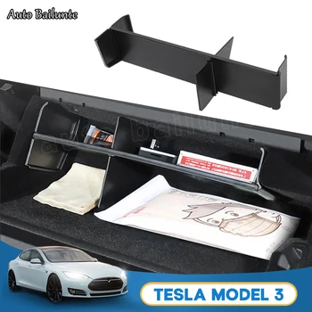 Для Tesla Model 3 Перчаточный ящик для хранения на центральной консоли Многослойный контейнер для уборки, полка для перчаток, органайзер, перегородка