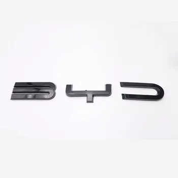 Для модификации логотипа BYD Dolphin Черная передняя сетчатая неразрушающая клейкая наклейка для BYD ATTO 3 юаня 1 шт.