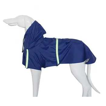Дождевик для собак с водонепроницаемой светоотражающей полосой, Регулируемая куртка с капюшоном, Одежда для домашних животных, необходимое снаряжение для выхода на улицу, Стильные Тонкие топы