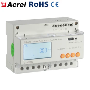 Измеритель солнечной энергии Acrel DTSD1352 3*1 (6) A или 10 (80) A для трехфазного контроля кВтч для инвертора Solis с RS485 Modbus-RTU 2