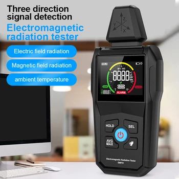Измеритель ЭДС Цифровой детектор электромагнитного поля Ручной Цветной экран Бытовые приборы для измерения радиации Тестер Инструмент