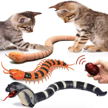 Интеллектуальная Инфракрасная Сенсорная Игрушка С Дистанционным Управлением Интерактивная Игрушка Snake Cat Автоматическая Игра-Дразнилка Snake Cats Usb Перезаряжаемая для Собаки
