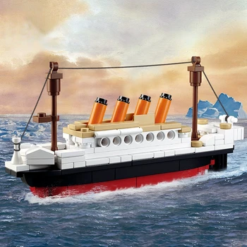 Корабль Titanic RMS Наборы строительных блоков Juguetes DIY Bricks City Фигурки Brinquedos Развивающие игрушки для девочек 194 шт.