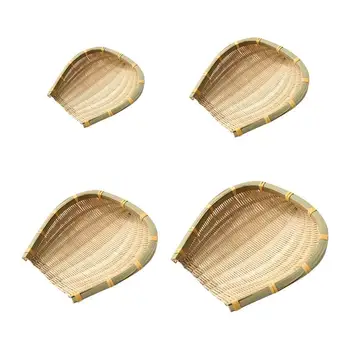 Корзина для плетения из бамбука на ферме Открытое бамбуковое сито Для сушки ручной работы Бамбуковая Корзина Для хранения фруктов и овощей Кухонные Принадлежности