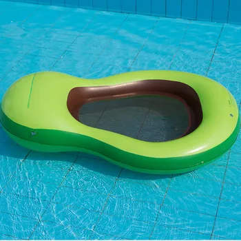 Надувные надувные игрушки с плавающим рядом из авокадо для взрослых, плещущиеся в воде, с сетчатым теневым креслом, надувная кровать для воды, Надувной бассейн 1