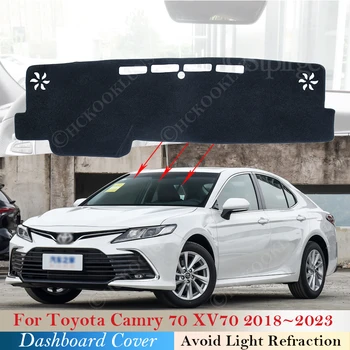 Накладка на Приборную панель для Toyota Camry XV70 70 2018 - 2023 Автомобильные Аксессуары Противоскользящий Коврик Солнцезащитный Козырек Dashmat Protect Carpet 2022