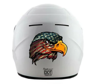 Наклейка на мотоциклетный шлем/деколь с изображением американского флага в виде орла