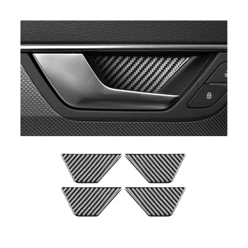 Наклейки из Углеродного Волокна для Audi A6 C8 2019-2023 Внутренняя Дверь Автомобиля, Крышка Чаши, Декоративная Отделка Панели, Аксессуары Для Интерьера