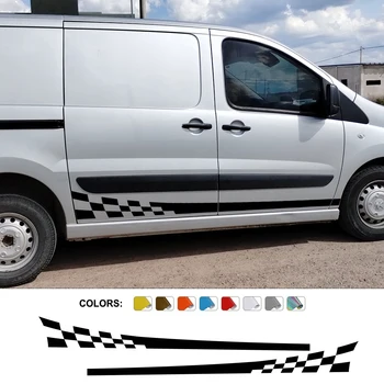 Наклейки на боковую дверь автомобиля для фургона Peugeot Expert Camper С графикой, наклейки для гоночного спортивного декора, Виниловое покрытие, Аксессуары для автотюнинга