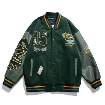 Новая куртка с вышитыми буквами, мужская куртка Y2K street hip-hop wild, бейсбольная форма, пара повседневных курток