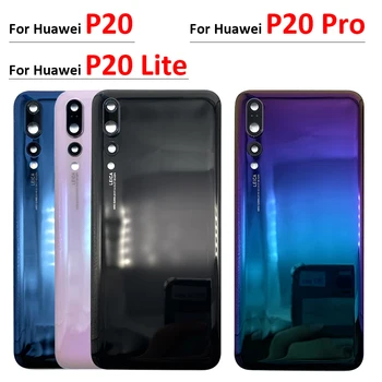 Новинка для Huawei P20 Lite Pro Задняя крышка аккумулятора, стекло, замена задней двери, наклейка на корпус, клей с объективом камеры