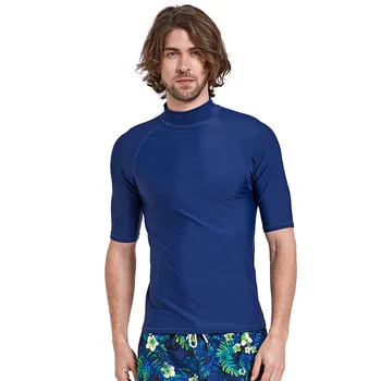 Оригинальная мужская рубашка с защитой от сыпи, мужская футболка с короткими рукавами, купальники, топы для вейкбординга, УФ-защита для плавания