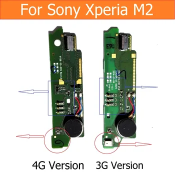 Оригинальный модуль печатной платы микрофонного разъема для Sony Xperia M2 S50H D2305 D2306 гибкий кабель микрофона с заменой вибратора Moto
