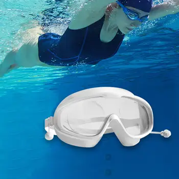 Очки для плавания при близорукости, Очки для плавания, большие очки унисекс с защитой от запотевания, удобные Профессиональные очки для дайвинга