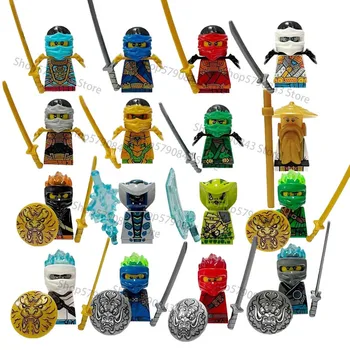 Персонажи мультсериала Ninja Brick Mini Action Education Assembly Model Строительные блоки Детские игрушки Подарки на день рождения