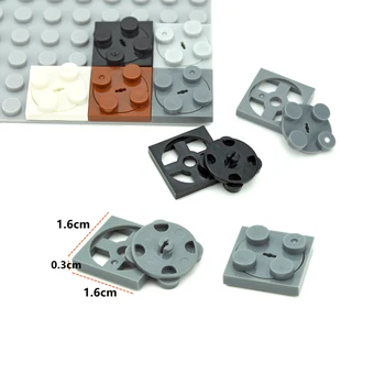 Пластина 2x2 Сверху + Основание Собирает Проигрыватель Частиц, Совместимый с 3679 + 3680 Строительными Блоками MOC Brick Tech Parts DIY Toys For Kid