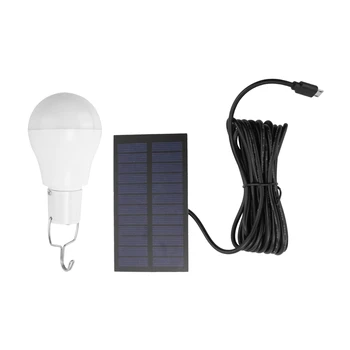 Портативный светодиодный Солнечный свет, Лампа мощностью 15 Вт, Светодиодная лампа, USB-аккумуляторная лампа на солнечной энергии для путешествий на открытом воздухе / в помещении, кемпинга, сада.