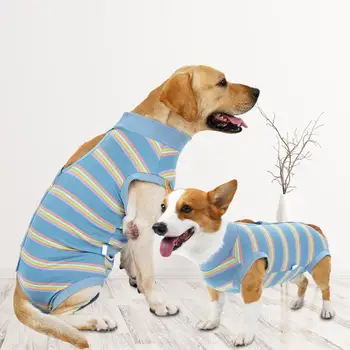 Привлекательная моющаяся одежда для восстановления домашних животных, лента для крепления на спине, предотвращающая укусы домашних собак, заживление ран на животе, восстановительный костюм