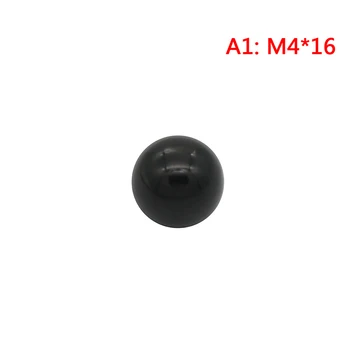 Ручка зажимных гаек с шариковой головкой из черного пластика M4/M5/M6/M8/M10/M12 с резьбой